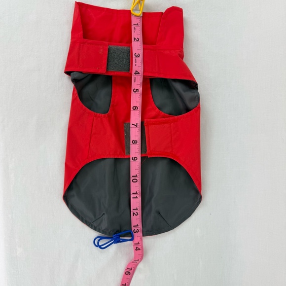 RC Pets Size X-Small Waterproof Red and Grey Dog Jacket Adjustable Velcro - Picture 4 of 10
